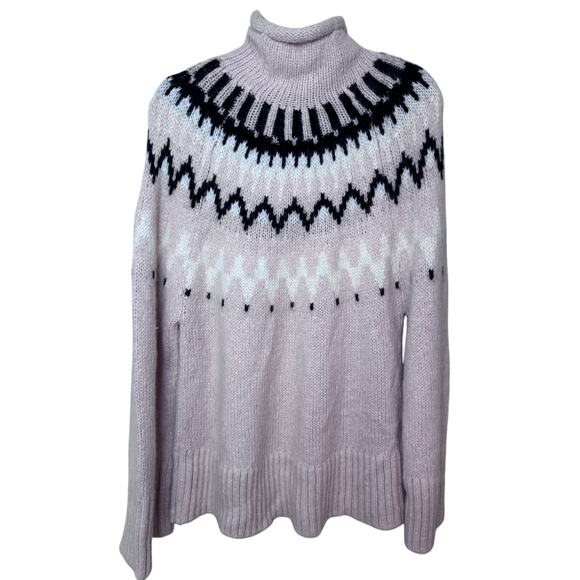 A.L.C. Ruby mock neck fair isle oversized sweater size medium NEW - Picture 10 of 16